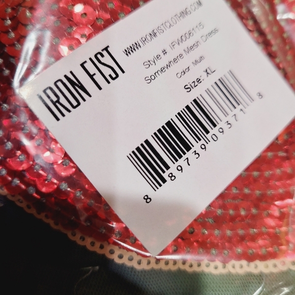 New Iron Fist Sheer Rainbow dress Tank Top sequence heart part Covering - Picture 15 of 16